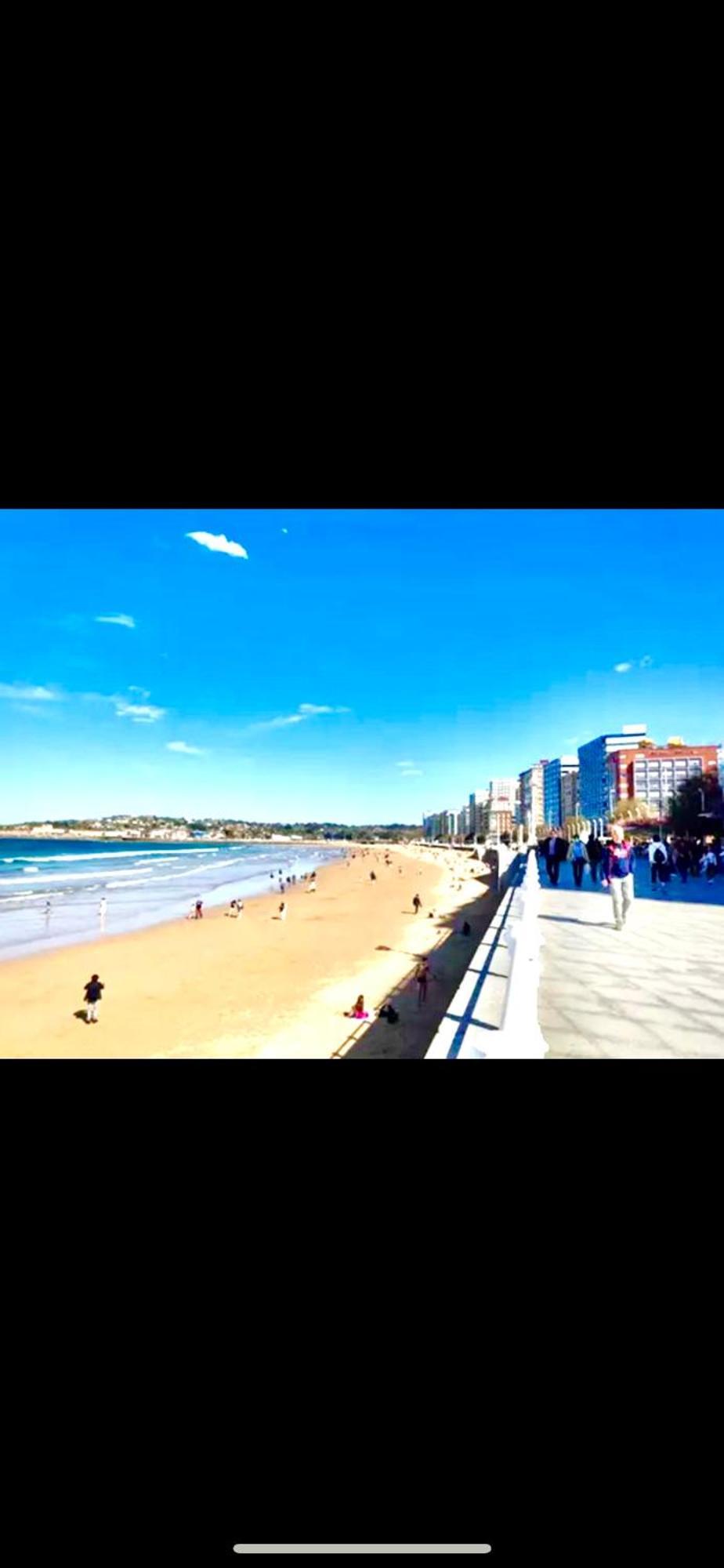 Atico Con Terraza, Vistas Al Mar Y Parking En Playa De S Lorenzo Хихон Экстерьер фото